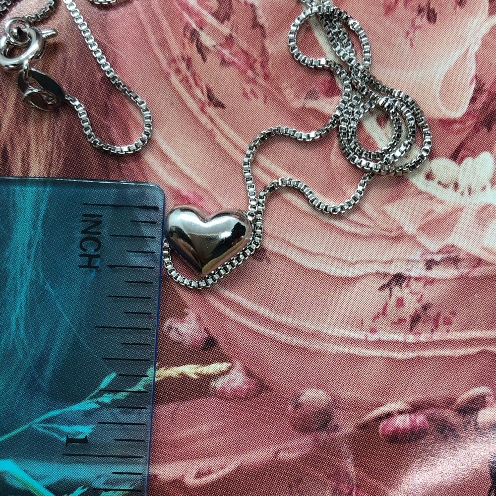 Sterling Silver Heart 💜 Necklace - Picture 4 of 4